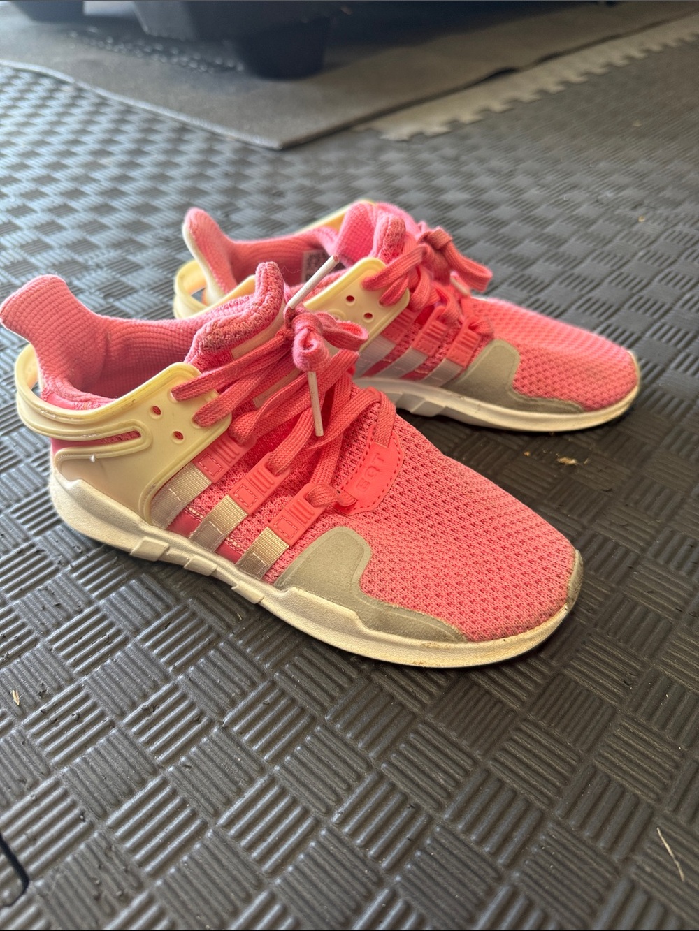 adidas ortholite Kids Pink and Cream Sneakers